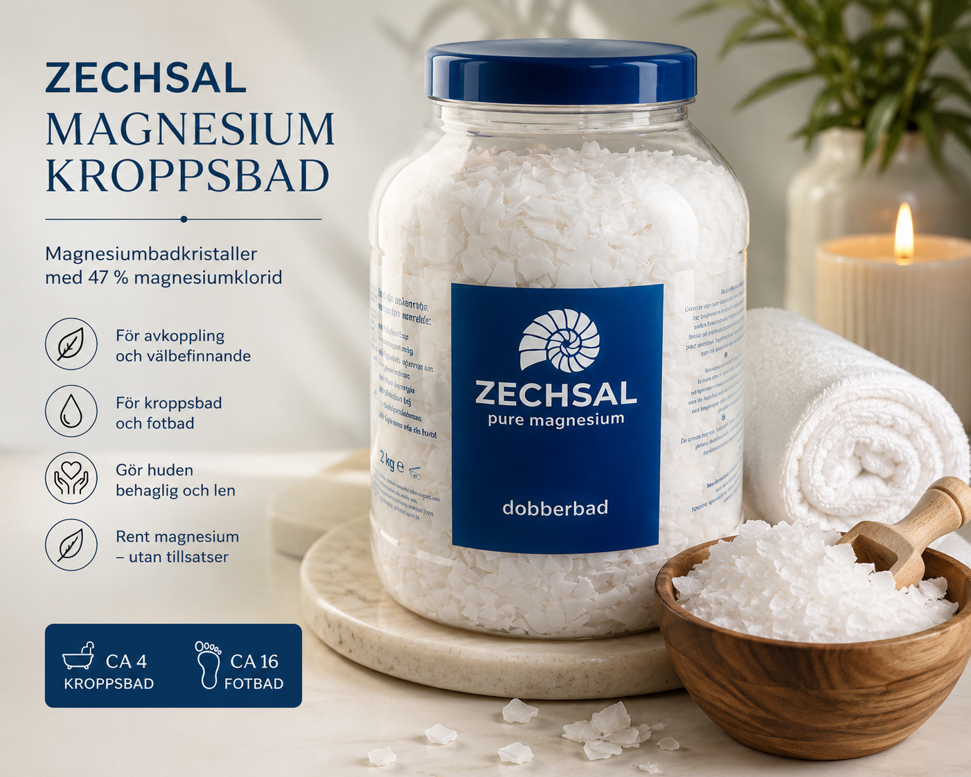 Zechsal Magnesium Kroppsbad – 2 kg - Image 2