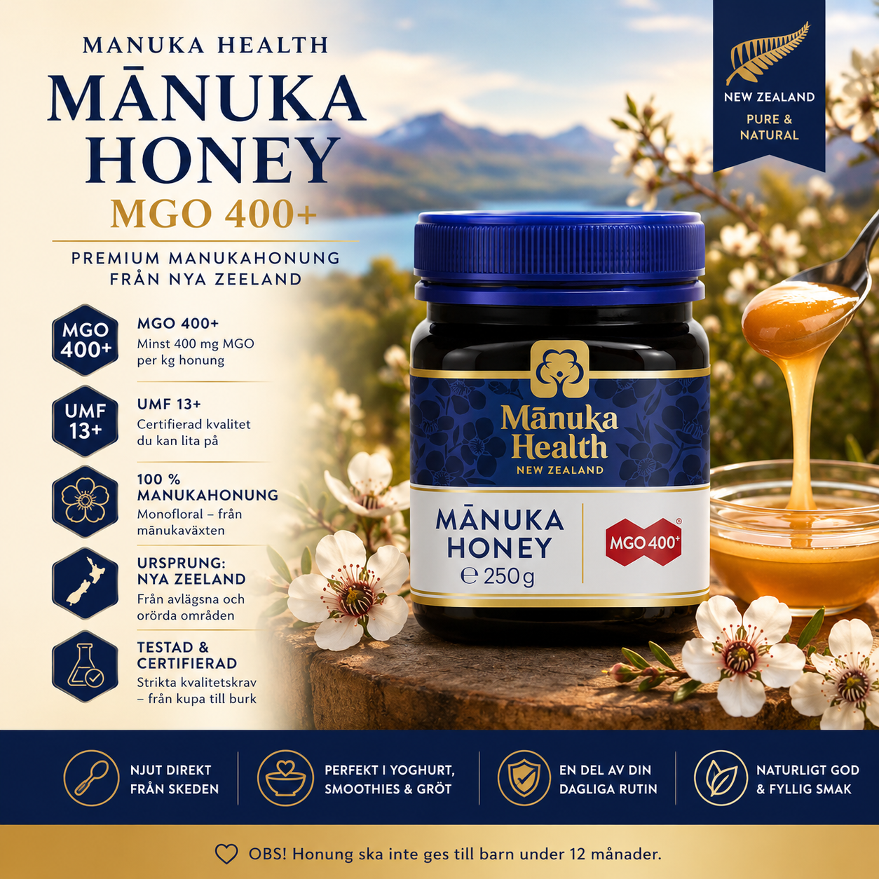 Manuka Health Manuka Honey MGO 400+ – 250 g - Image 2
